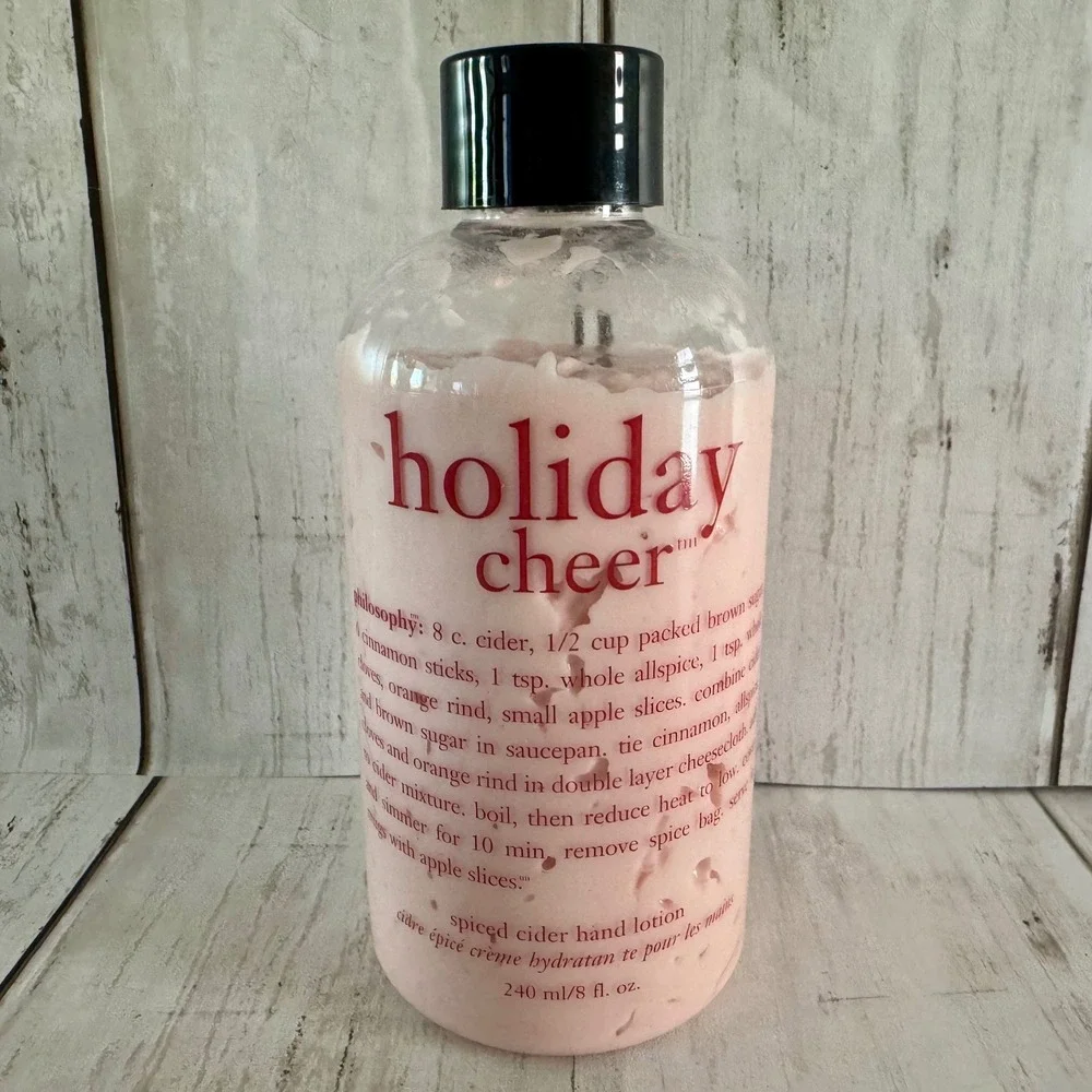 Philosophy Holiday Cheer Spiced Cider Hand Wash and Lotion Set 1 Pump Caddy NEW